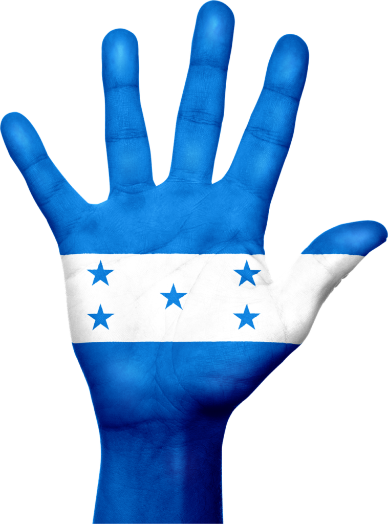 Bandera Honduras Mano
