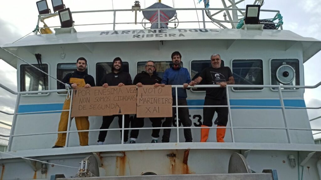 Votar sin fronteras: Trabajadores de la industria pesquera protestan por su derecho a votar